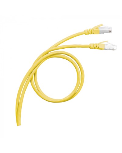 Патч-корд S/FTP, cat. 6а, PVC, 1м, желтый Legrand (051780) в Нальчике Патчкорды (медные) Pintop.ru